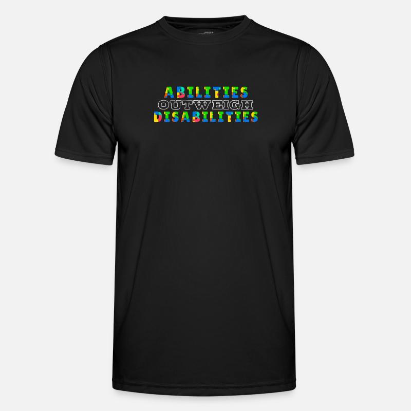 Autism awareness - abilities predominate - Men's Functional T-Shirt - black