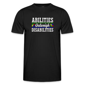 Autism awareness - abilities predominate - Men's Functional T-Shirt - black - Front - AI Model Male 178 dark (178cm)