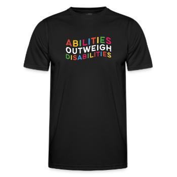 Autism awareness - abilities predominate - Men's Functional T-Shirt - black - Front - AI Model Male 178 dark (178cm)
