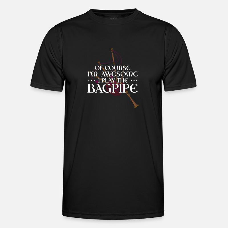 Cornemuse pour instructeurs de cornemuse et cornemuse - T-shirt sport Homme - noir