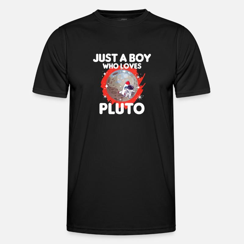 Pluto Planet Geschenk - Männer Funktions-T-Shirt - Schwarz
