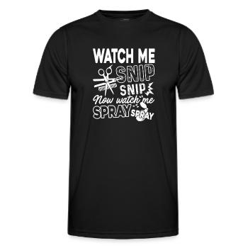 Hair Stylist Watch Hair Stylist Snip - Men's Functional T-Shirt - black - Front - AI Model Male 178 dark (178cm)
