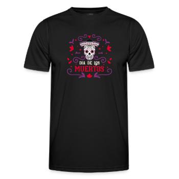 Dia de los Muertos Day of the Dead Mexican - Men's Functional T-Shirt - black - Front - AI Model Male 178 dark (178cm)