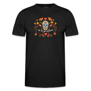 Dia de los Muertos Day of the Dead Mexican - Men's Functional T-Shirt - black - Front - AI Model Male 178 dark (178cm)