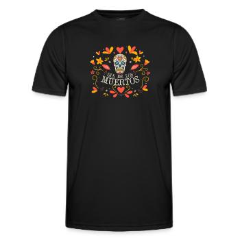 Dia de los Muertos Day of the Dead Mexican - Men's Functional T-Shirt - black - Front - AI Model Male 178 dark (178cm)