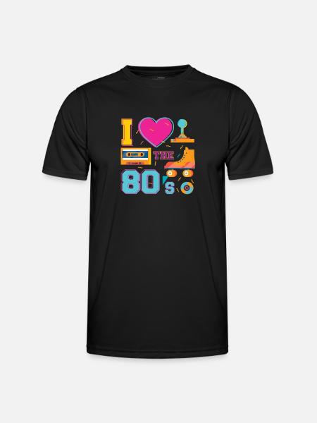 I Love The 80's - Men's Functional T-Shirt - black