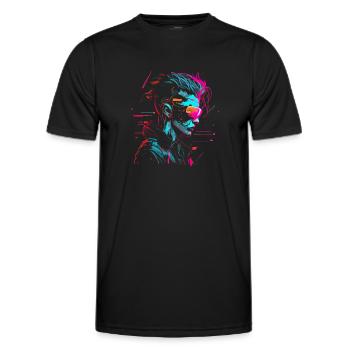 Punk - Männer Funktions-T-Shirt - Schwarz - Vorne - AI Model Male 178 dark (178cm)
