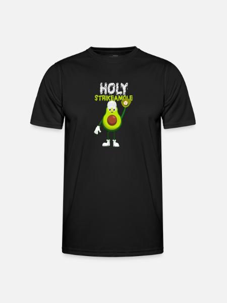 Holy Strikeamole Baseball Softball Avocado - Men's Functional T-Shirt - black