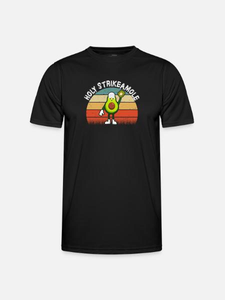 Holy Strikeamole Baseball Softball Avocado - Men's Functional T-Shirt - black