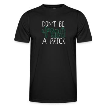 Ne soyez pas une piqûre drôle de cactus jardin succulent - T-shirt sport Homme - noir - Devant - AI Model Male 178 dark (178cm)