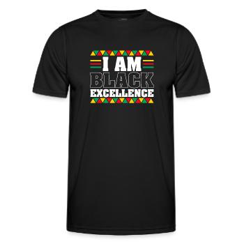 Black Woman African American Pride - Men's Functional T-Shirt - black - Front - AI Model Male 178 dark (178cm)