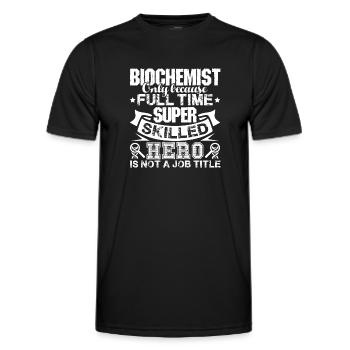 Biochemist Biochemist Job Title - Men's Functional T-Shirt - black - Front - AI Model Male 178 dark (178cm)