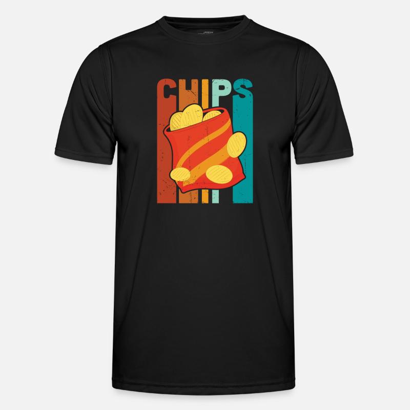 Chips Eating Snacks Candy Gift - Men's Functional T-Shirt - black