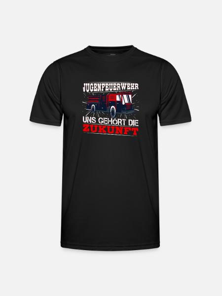 Jugendfeuerwehr Uns gehört die Zukunft - Männer Funktions-T-Shirt - Schwarz