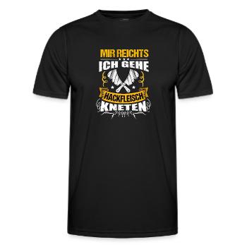 Metzger Fleischer Mir reichts ich gehe Hackfleisch - Männer Funktions-T-Shirt - Schwarz - Vorne - AI Model Male 178 dark (178cm)