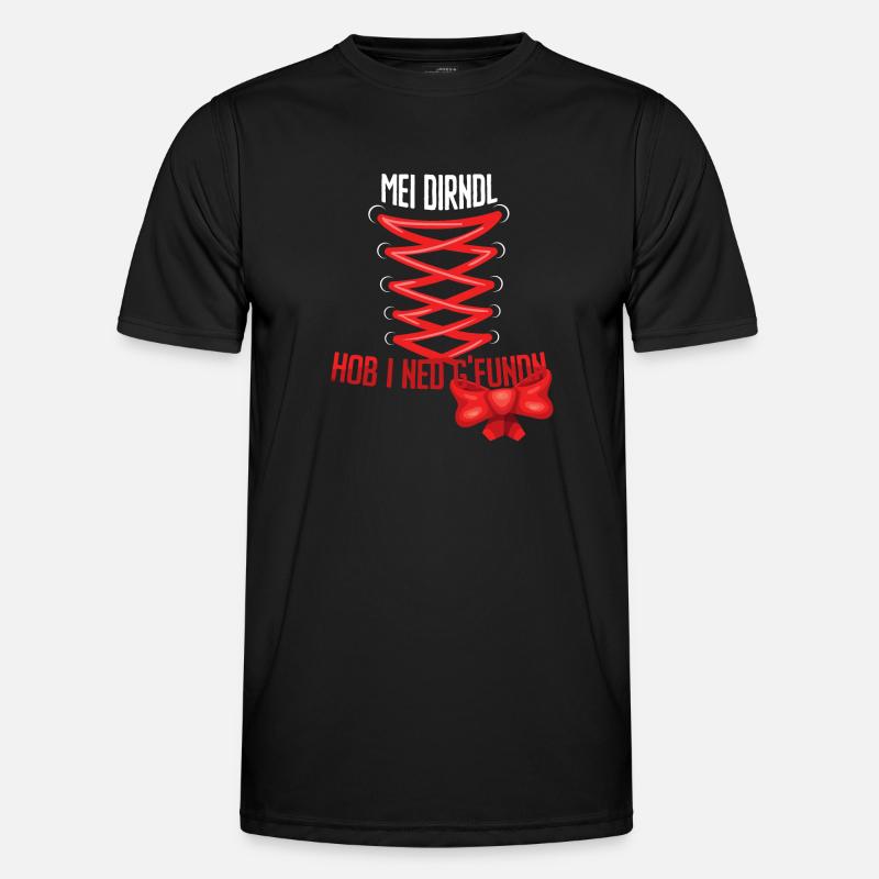 Dirndlersatz Schleife Seite Männer Funktions-T-Shirt