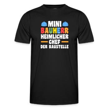 Bauherr - Männer Funktions-T-Shirt - Schwarz - Vorne - AI Model Male 178 dark (178cm)