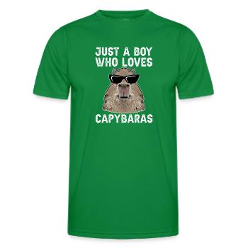 Rongeur Capybara - T-shirt sport Homme - vert - Devant - AI Model Male 178 dark (178cm)