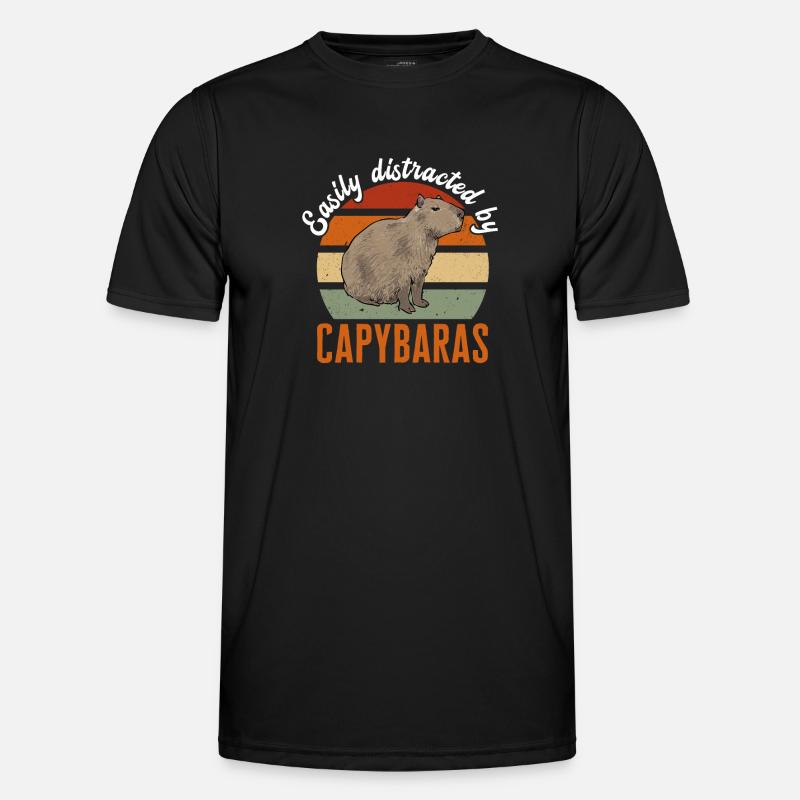 Capybara Nagetier Männer Funktions-T-Shirt