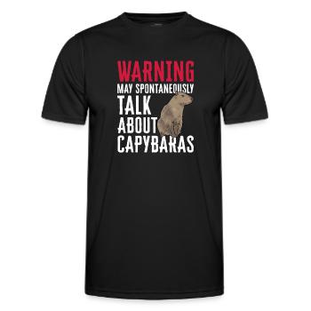 Capybara Nagetier - Männer Funktions-T-Shirt - Schwarz - Vorne - AI Model Male 178 dark (178cm)