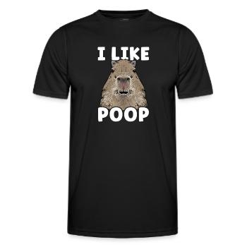 Capybara Nagetier - Männer Funktions-T-Shirt - Schwarz - Vorne - AI Model Male 178 dark (178cm)