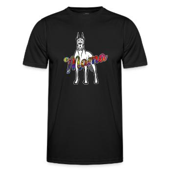 Great Dane Great Dane Mama - Men's Functional T-Shirt - black - Front - AI Model Male 178 dark (178cm)