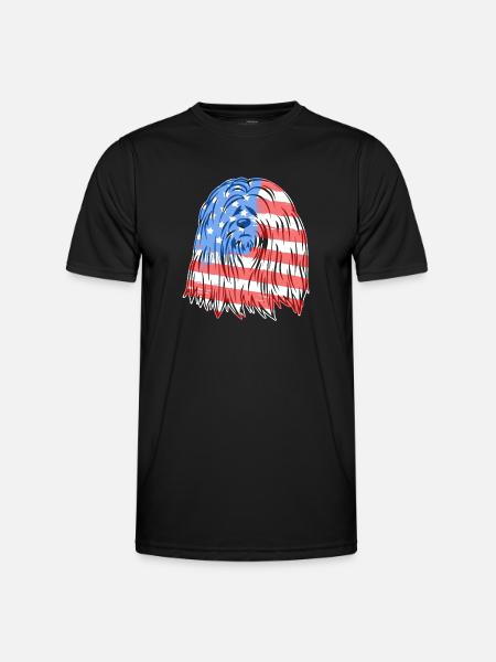 Lhasa Apso Lhasa Apso Flag - Men's Functional T-Shirt - black