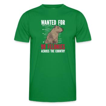 Rongeur Capybara - T-shirt sport Homme - vert - Devant - AI Model Male 178 dark (178cm)