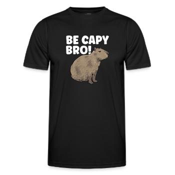 Capybara Nagetier - Männer Funktions-T-Shirt - Schwarz - Vorne - AI Model Male 178 dark (178cm)