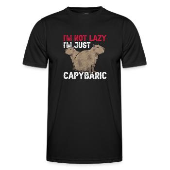 Capybara Nagetier - Männer Funktions-T-Shirt - Schwarz - Vorne - AI Model Male 178 dark (178cm)