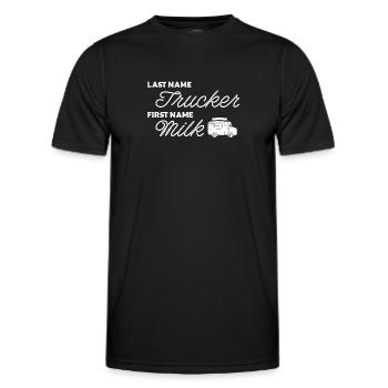 Camion de lait de vache Camion de lait - T-shirt sport Homme - noir - Devant - AI Model Male 178 dark (178cm)