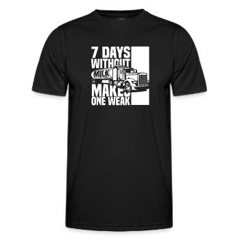 Lait de vache Drôle de wagon de lait - T-shirt sport Homme - noir - Devant - AI Model Male 178 dark (178cm)
