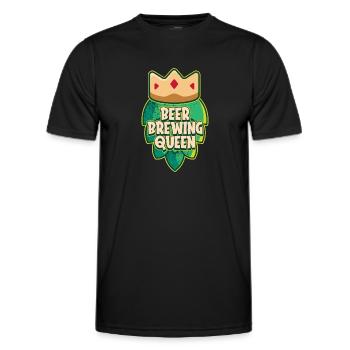 Craft Beer Beer Craft Beer Queen - Men's Functional T-Shirt - black - Front - AI Model Male 178 dark (178cm)