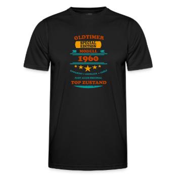 Oldtimer Retro 1960 - Männer Funktions-T-Shirt - Schwarz - Vorne - AI Model Male 178 dark (178cm)