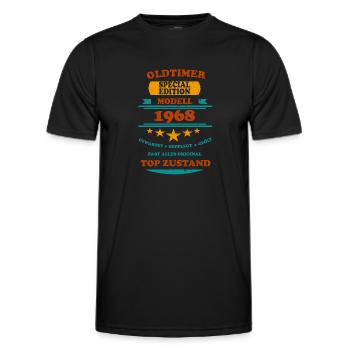 Oldtimer Retro 1968 - Männer Funktions-T-Shirt - Schwarz - Vorne - AI Model Male 178 dark (178cm)