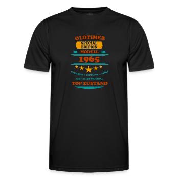 Oldtimer Retro 1965 - Männer Funktions-T-Shirt - Schwarz - Vorne - AI Model Male 178 dark (178cm)