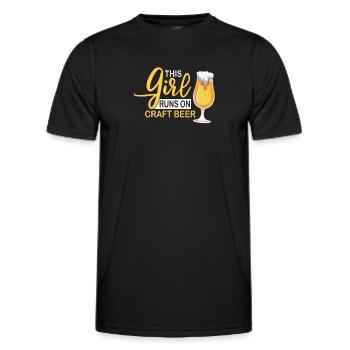 Craft Beer Beer Craft Beer Girl - Men's Functional T-Shirt - black - Front - AI Model Male 178 dark (178cm)