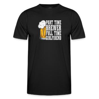 Craft Beer Beer Craft Beer Girlfriend - Men's Functional T-Shirt - black - Front - AI Model Male 178 dark (178cm)