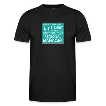 Assurez-vous qu’il s’agit d’un directeur régional - T-shirt sport Homme - noir - Devant - AI Model Male 178 dark (178cm)
