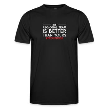 Directeur régional Mon équipe Fun Job Leadership - T-shirt sport Homme - noir - Devant - AI Model Male 178 dark (178cm)