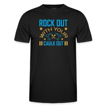 Building Design For Men Daddy Construction Worker - Men's Functional T-Shirt - black - Front - AI Model Male 178 dark (178cm)