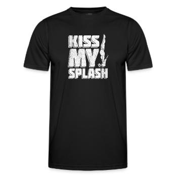 Diving Diving Spraying - Men's Functional T-Shirt - black - Front - AI Model Male 178 dark (178cm)