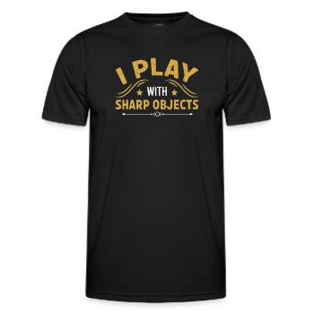 Falconer Falconry Falcon Ornithology Falcon - Men's Functional T-Shirt - black - Front - AI Model Male 178 dark (178cm)