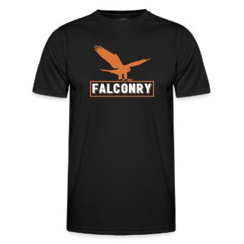 Falconer Falconry Falcon Ornithology Falcon - Men's Functional T-Shirt - black - Front - AI Model Male 178 dark (178cm)