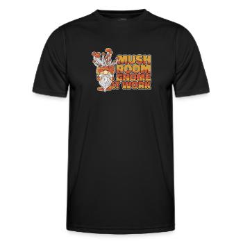 Mushroom pickers Mushrooms Mushroom dwarf - Men's Functional T-Shirt - black - Front - AI Model Male 178 dark (178cm)