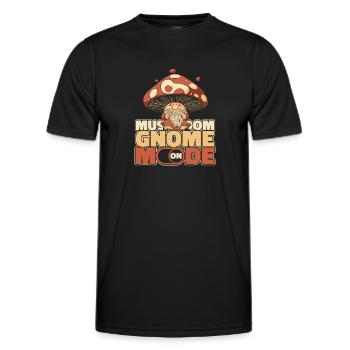 Mushroom pickers Mushrooms Mushroom dwarf - Men's Functional T-Shirt - black - Front - AI Model Male 178 dark (178cm)