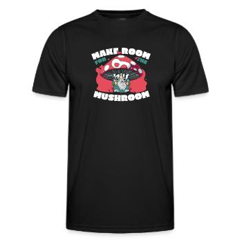 Mushroom pickers Mushrooms Mushroom dwarf - Men's Functional T-Shirt - black - Front - AI Model Male 178 dark (178cm)