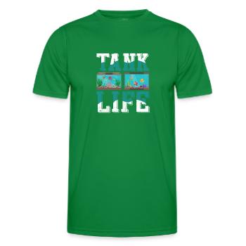 Propriétaire d’aquarium Tank Life Fish Keeping - T-shirt sport Homme - vert - Devant - AI Model Male 178 dark (178cm)