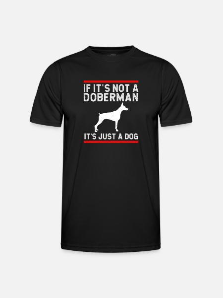 Doberman Pinscher Dog Dobie - Men's Functional T-Shirt - black