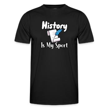 Geschichte ist mein Sport - Männer Funktions-T-Shirt - Schwarz - Vorne - AI Model Male 178 dark (178cm)
